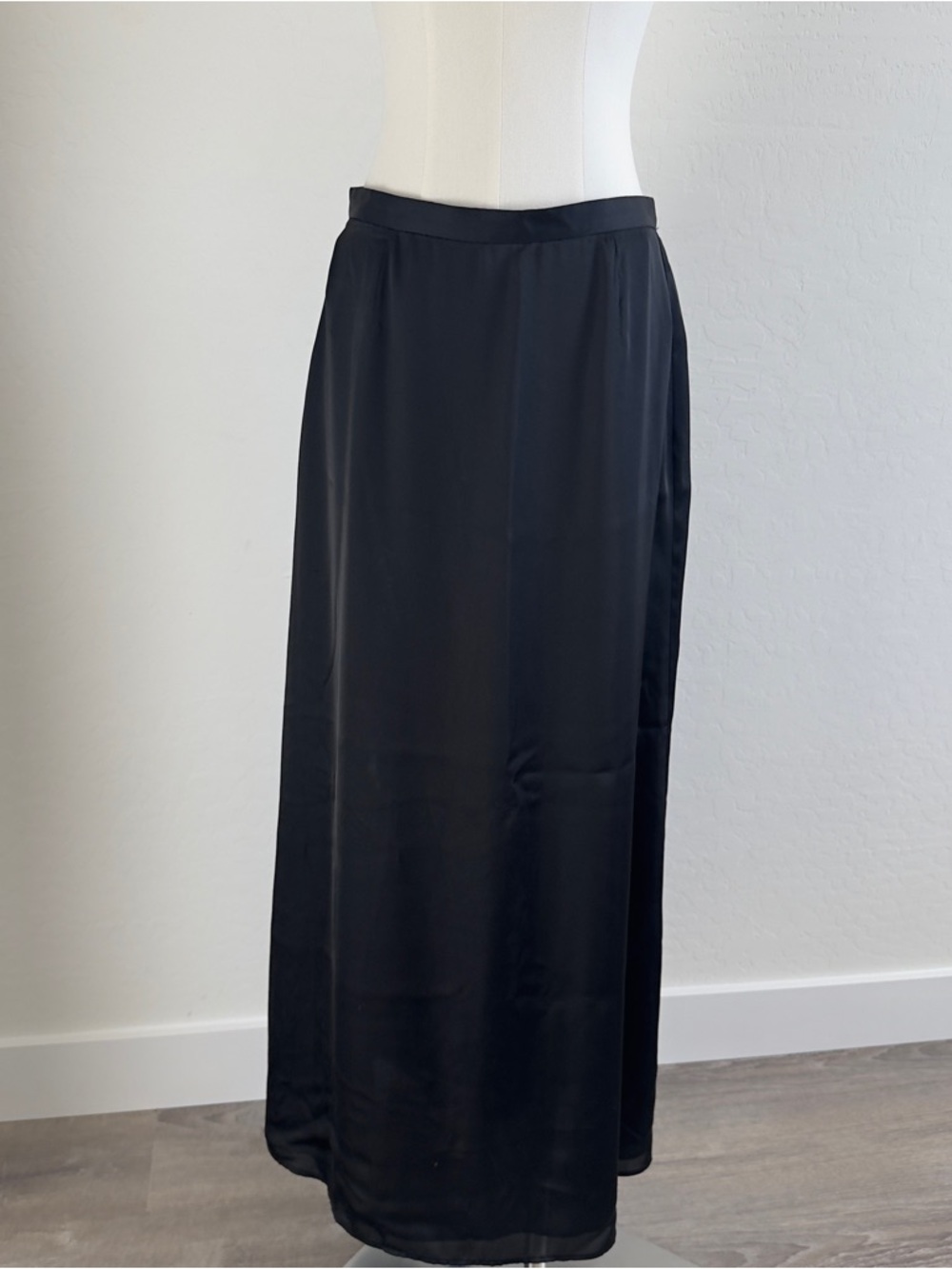 Black Satin Maxi Skirt
